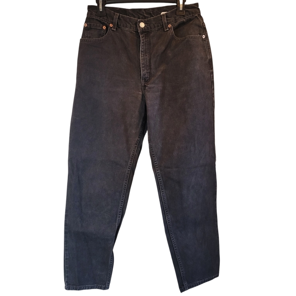 Y2K Levi's 550 Relaxed Fit Tapered Leg Black Denim Jeans Pants